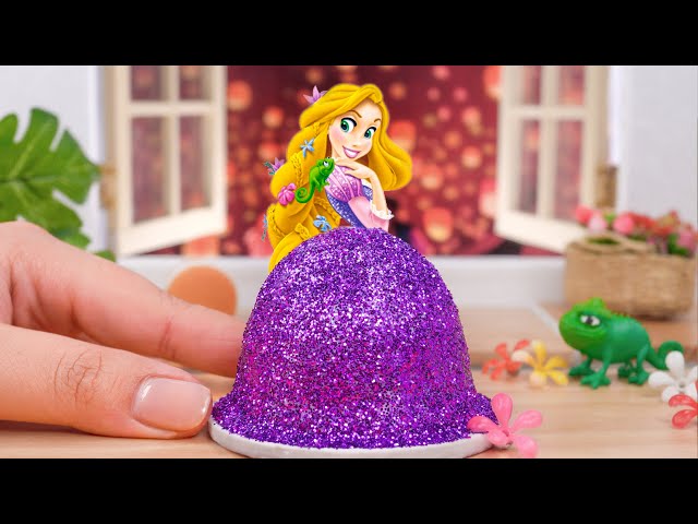 Miniature Rapunzel Doll Cake Decorating from Tiny Cakes Official - recipe  on 