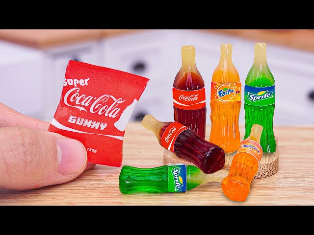 Miniature Coca Cola, Sprite, Fanta Gummy Candy