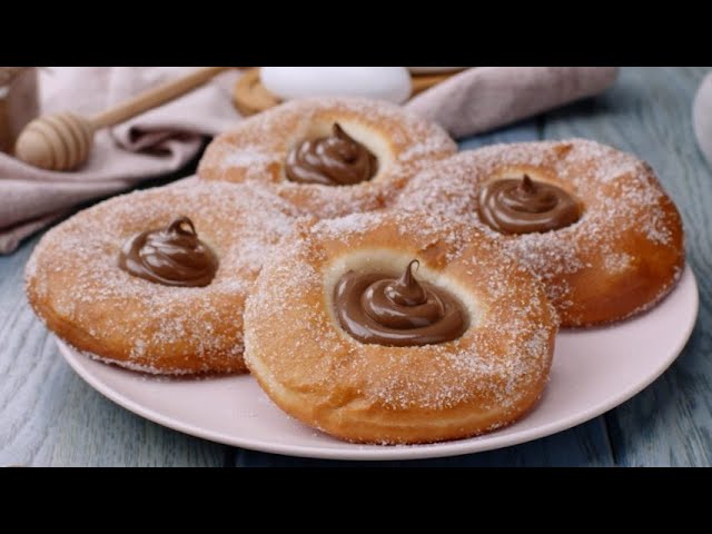 Hazelnut cream donuts