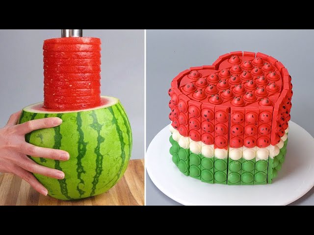Creative watermelon dessert