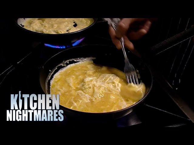 Gordon Ramsay Challenges Two Chefs To Make An Omelette | Kitchen Nightmares