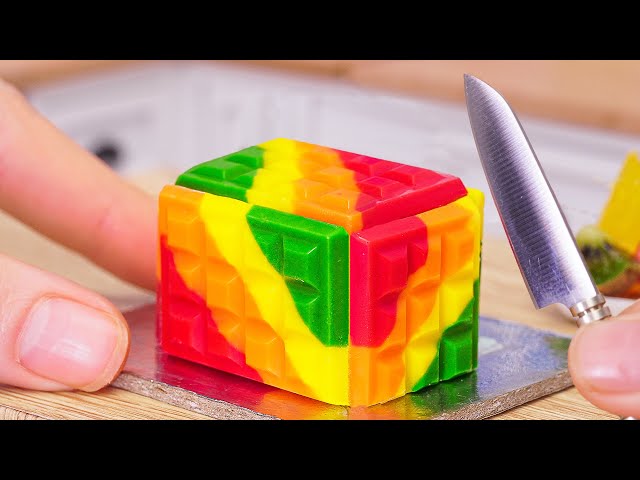 Miniature Softest Original Rainbow Chocolate Cake Decorating