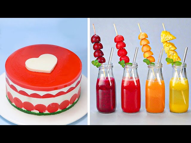 Fancy Jelly Fruits Cake Dessert Ideas