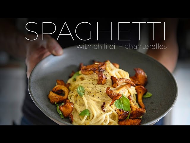 Creamy chili oil spaghetti