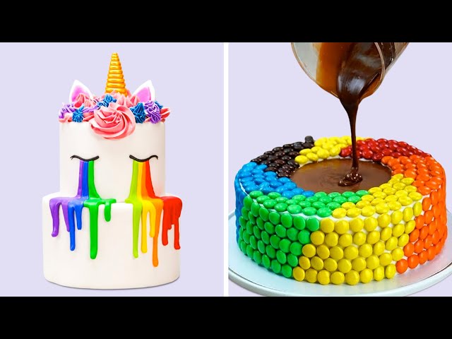 Easy Rainbow Cake Decorating