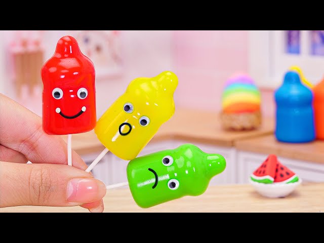 Miniature Rainbow Baby Milk Bottles Jelly