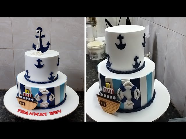 Anchor Theme Cake Design