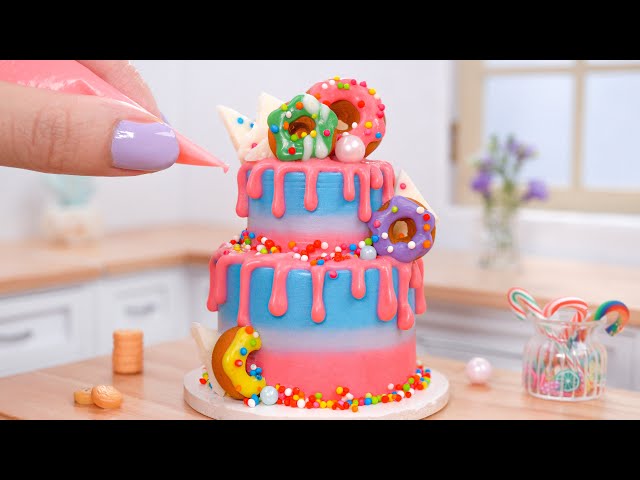 Miniature Chocolate Donuts Cake Decorating