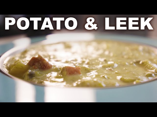 Hearty leek and potato soup