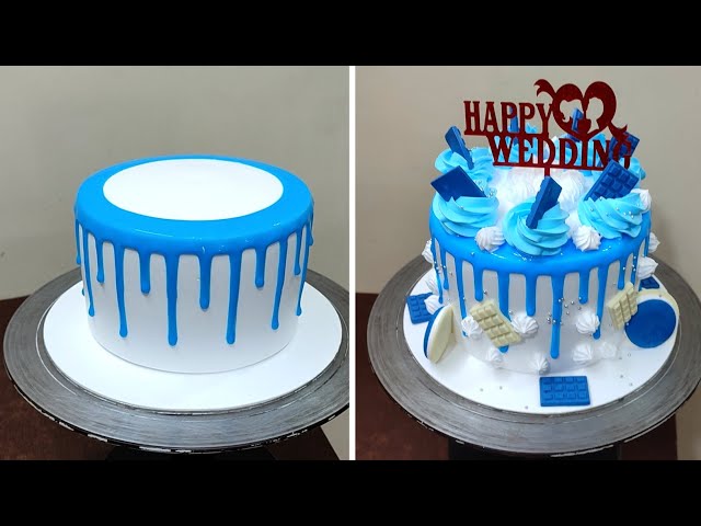 Beautiful Blue Jelly Cake Decorations
