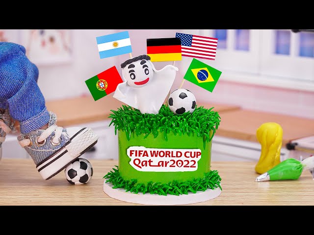 Miniature FIFA World Cup Qatar Cake Decoration