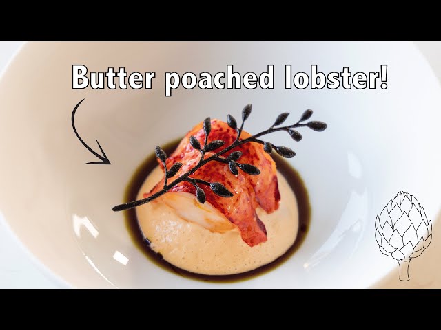 Butter poached lobster dish