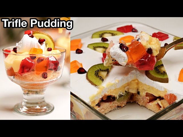 Fruit Custard Trifle Pudding