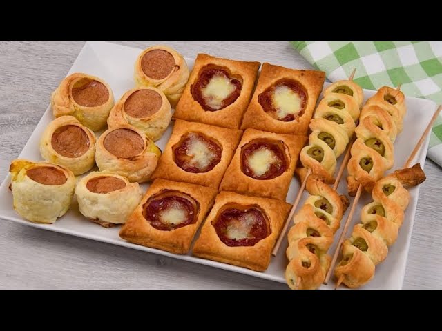 Appetizer with puff pastry