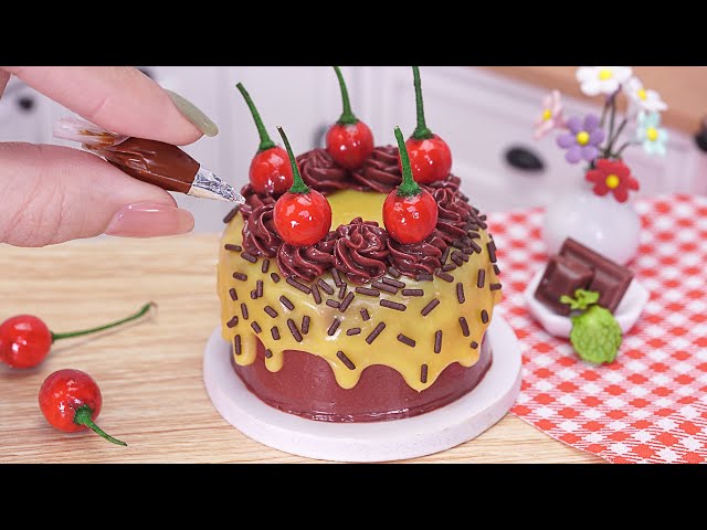 Amazing Homemade Miniature Cherry Chocolate Cake