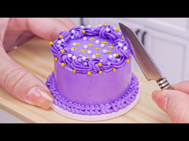 Fancy Miniature Purple Cake Bling Bling Decoration