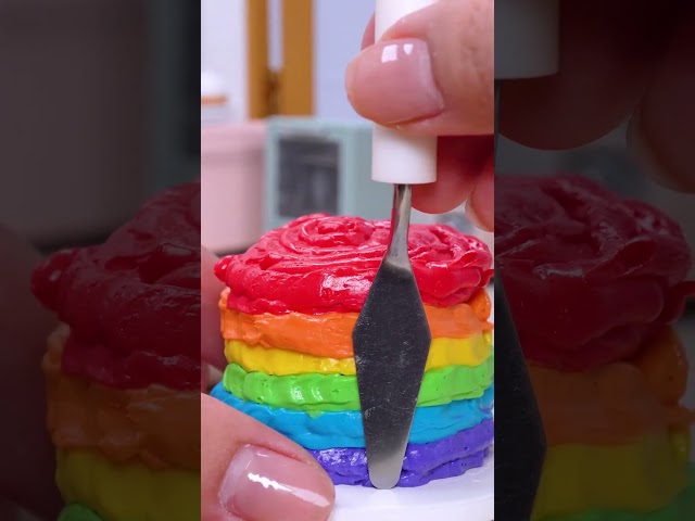 Miniature Rainbow Cake Design