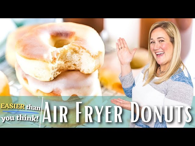 Pillowy Air Fryer Glazed Donuts