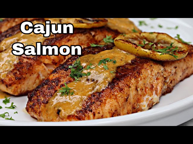 Blackened Salmon with Creamy Cajun Sauce