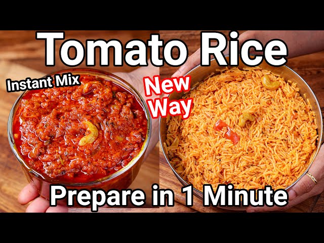 1 Minute Tomato Rice with Instant Premix Paste