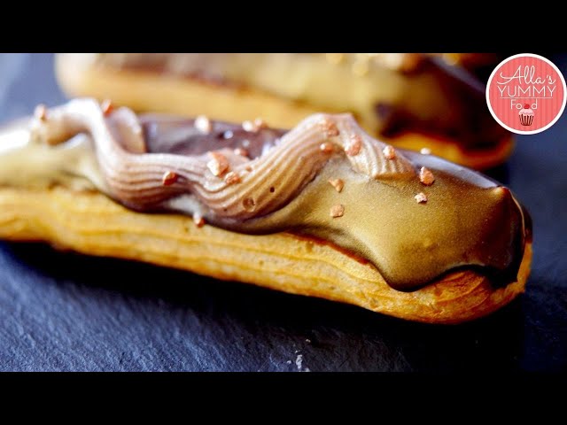 Eclairs with Chocolate Custard