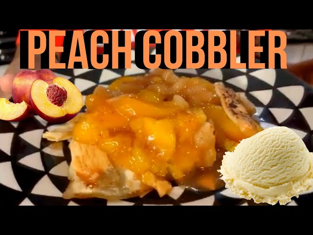 Delicious peach cobbler