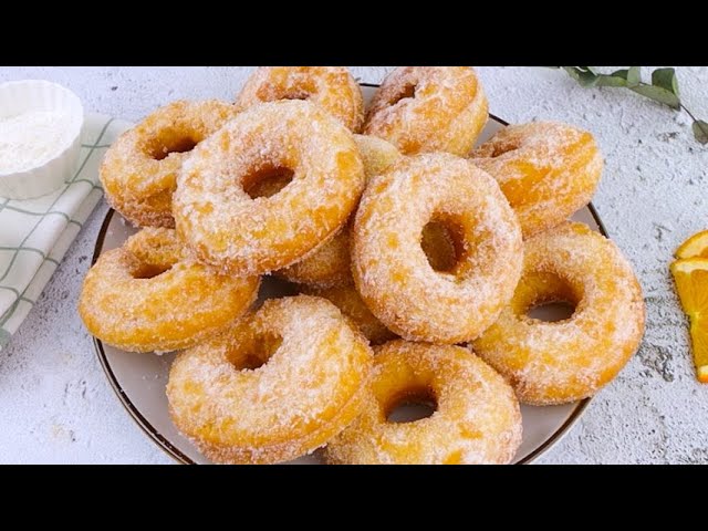 Fried donuts with baking powder