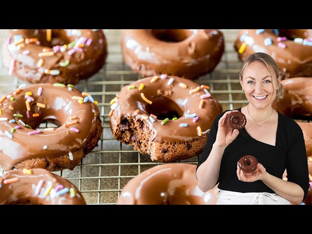 Baked Chocolate Donuts that Arent Overly Sweet