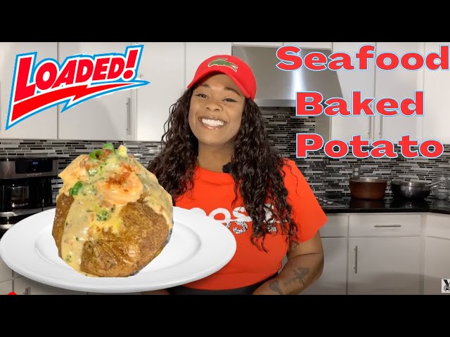 Delicious Seafood Loaded Baked Potato