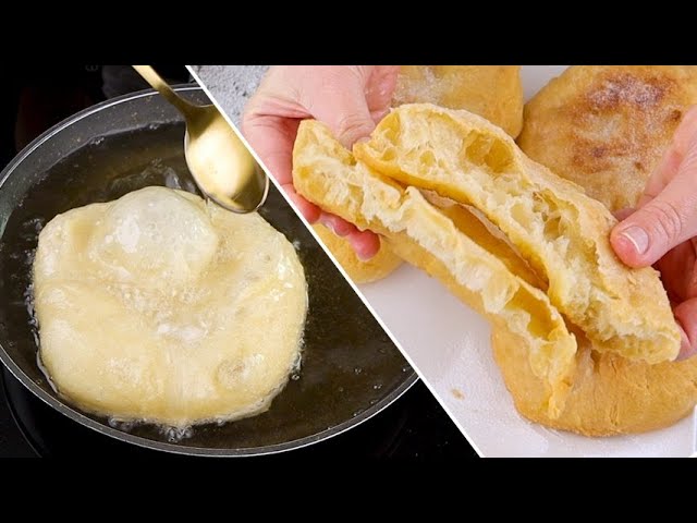 Bubbly fried bread: how to make it soft and light