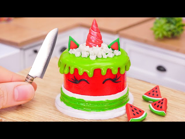 Best Fruit Miniature Watermelon Unicorn Cakes Decorating
