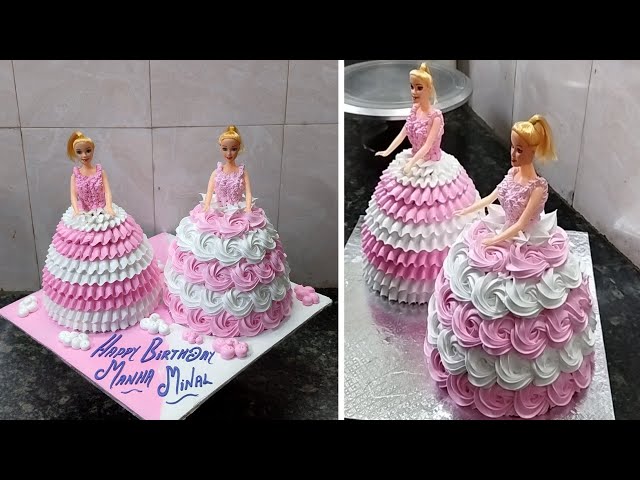 Twins Girl Birthday Barbie Doll Cake Design