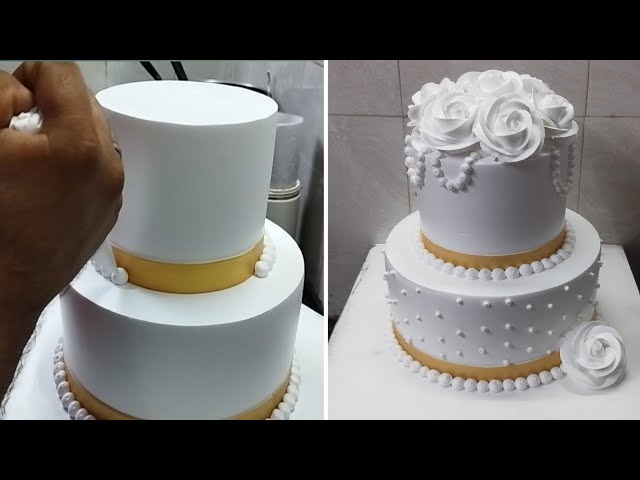 Two Step Anniversary Cake Design