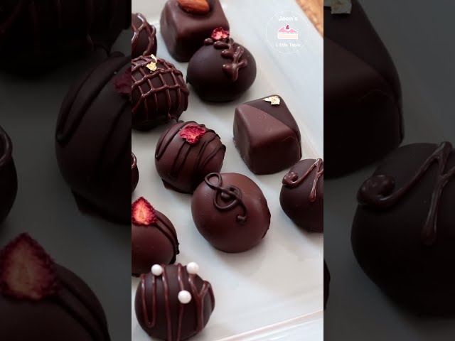 Home-made Valentines Day chocolate truffles