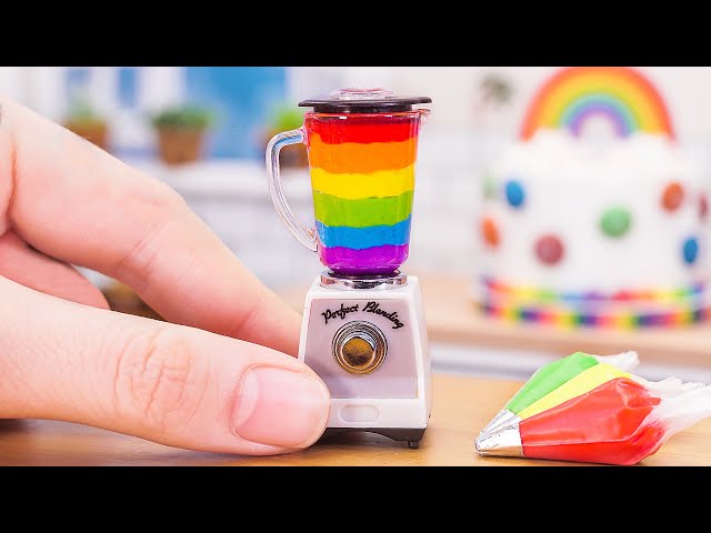 Satisfying Miniature M&M Rainbow Cake Recipe