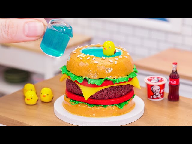 How To Make Miniature Jelly Burger Cake Decoration