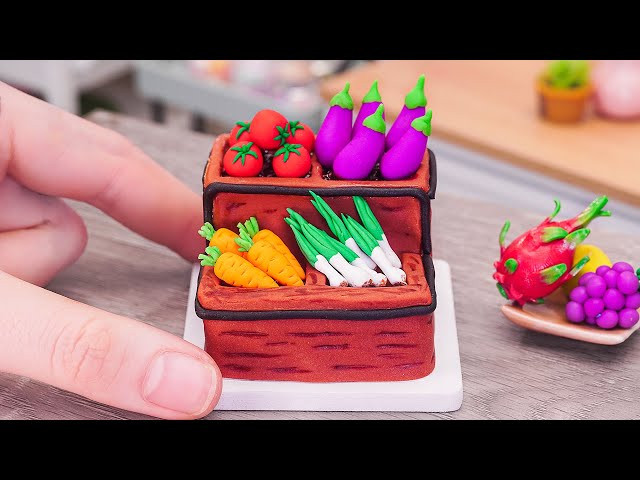 Realistic Miniature Vegetable Cake Decorating