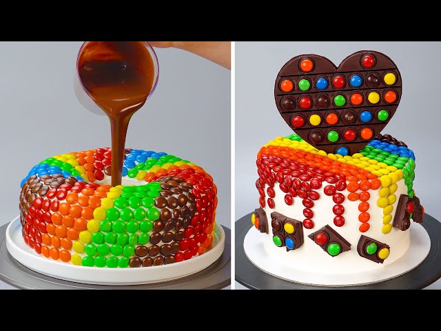 Chocolate Cake Decorating with M&M Candy