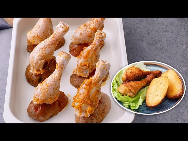 Chicken legs with potatoes: the genius method to make them juicy and delicious