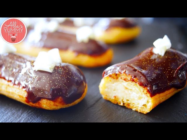 Eclairs with Chocolate & Passionfruit