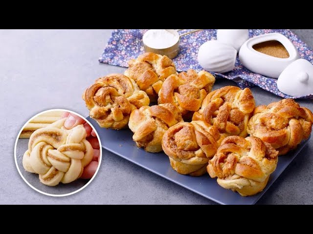 Easy Cinnamon knots: soft and super easy to make