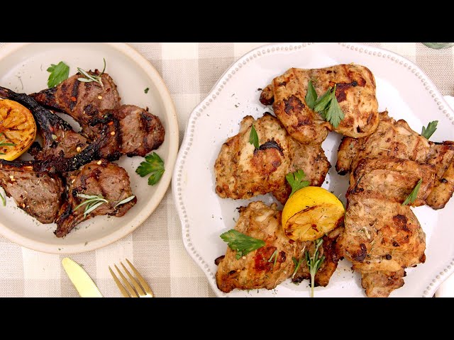 2 Easy Easter Main Dishes: Grilled Chicken & Lamb Chops
