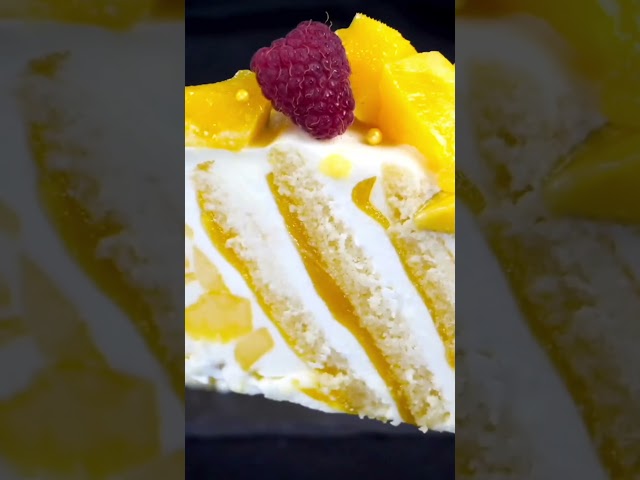 Mango Rolled Vanilla Cake
