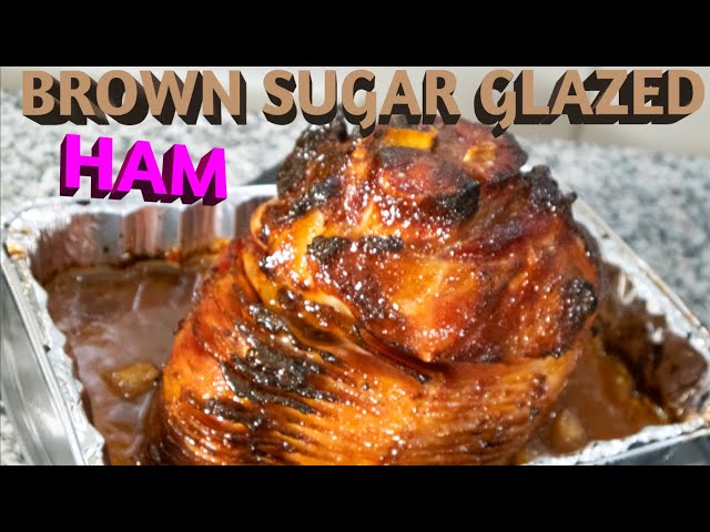 Beautiful Brown Sugar Glazed Ham