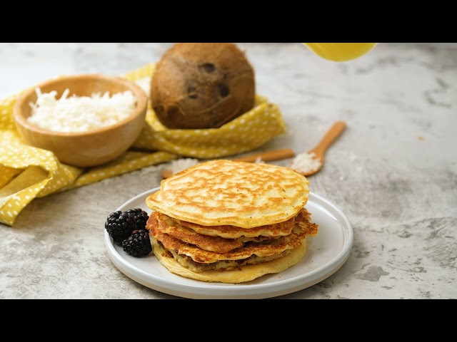 Gluten Free Pancakes with Coconut Syrup