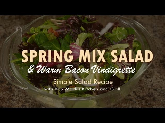 Spring Mix Salad with Warm Bacon Vinaigrette