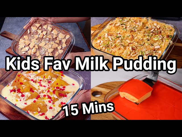 4 Kids Favorite Milk Pudding Recipes in 15 MINS