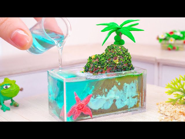 Awesome Miniature Island Jelly Cake Decorating