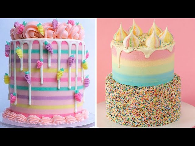 Rainbow Cake Decorating For Party