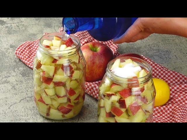 Fresh apples in syrup: the simple idea to keep them in jars